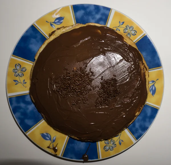 Bolo de chocolate alimentos — Fotografia de Stock