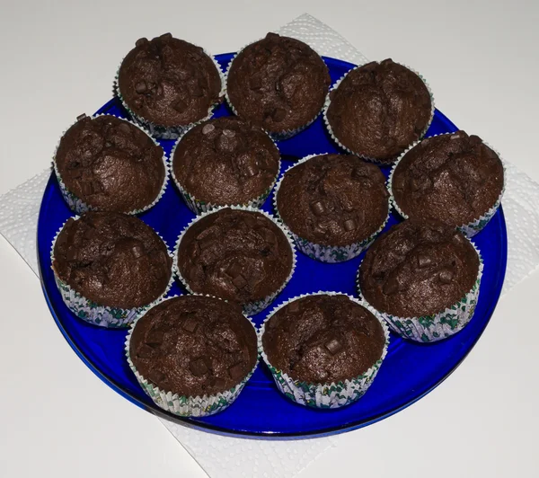 Muffins on the plate — Stock Photo, Image