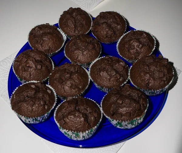 Muffins na placa — Fotografia de Stock