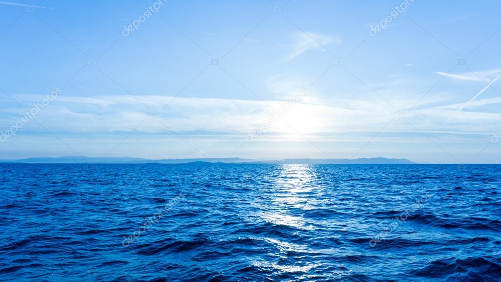 Lever Du Soleil Coucher De Soleil En Mer Fond Décran