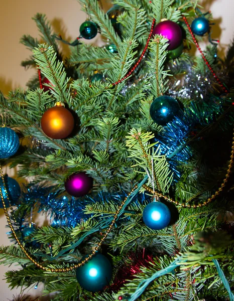 Decoration on Christmas tree. Happy Newyear. background image — Stock Photo, Image