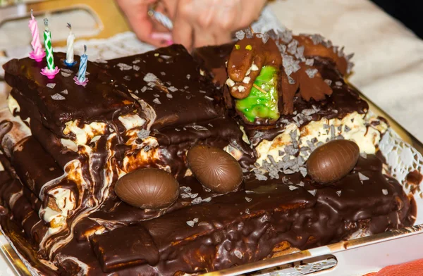 Kue ulang tahun buatan sendiri. pie — Stok Foto