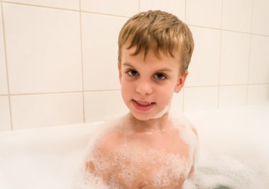 Çocuk komik çocuk köpük yıkama 