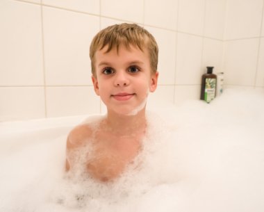 Çocuk komik çocuk köpük yıkama 