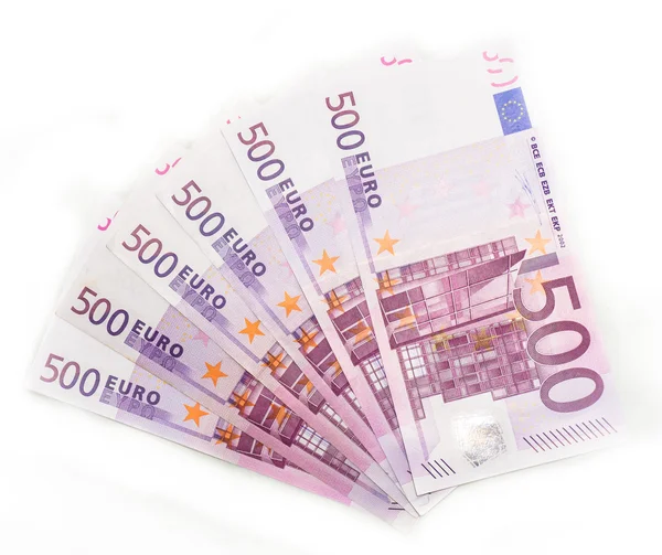 Billetes de 500 euros billetes en euros dinero. Unión Europea Moneda — Foto de Stock