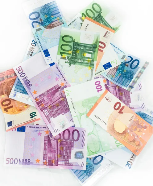 Euron räkningar eurosedlar pengar. Europeiska unionens valuta — Stockfoto