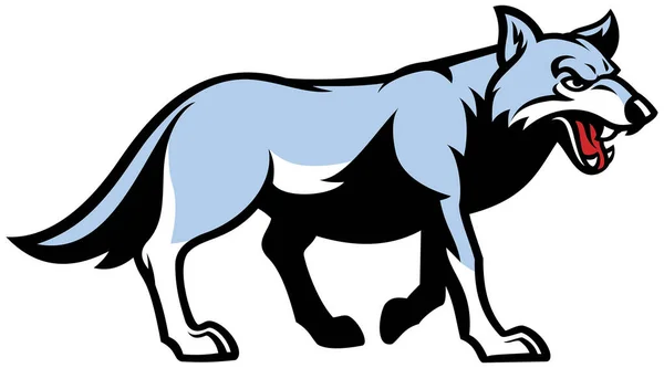 Vetor Logotipo Mascote Lobo — Vetor de Stock