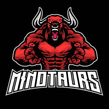 Kızgın boğa Minotor esport maskotu