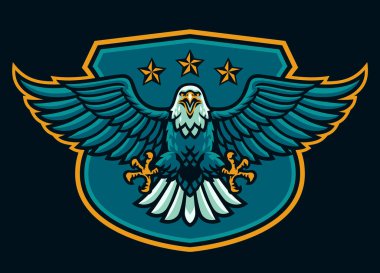 Kalkanda kartal maskotu logosu