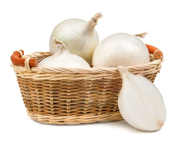 Ensalada de cebolla blanca aislada — Foto de Stock