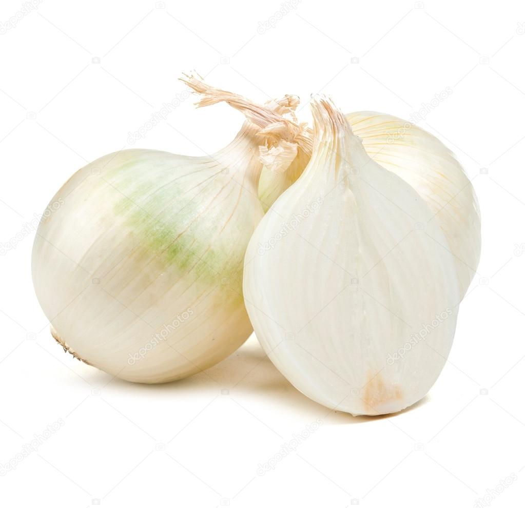 white onion salad isolated