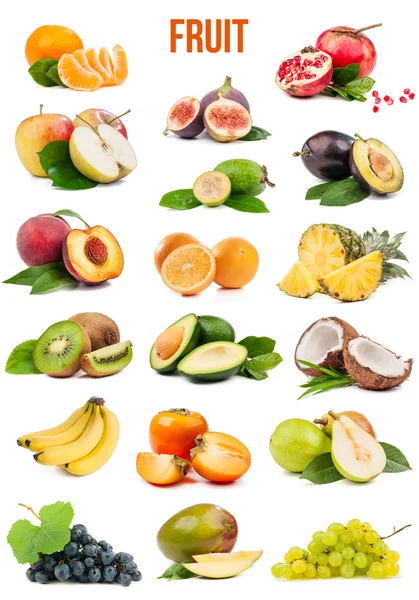 Large set of fruit isolated — Stock Photo, Image