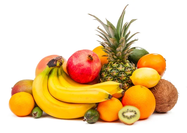 Composition of tropical fruits isolated Stock Image