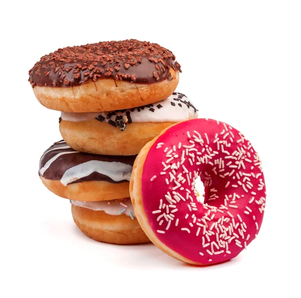 Fyra bild donut isolerade — Stockfoto