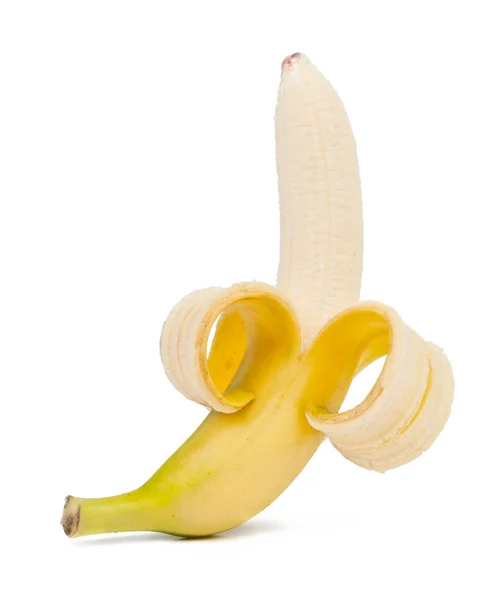 Banano abierto aislado — Foto de Stock