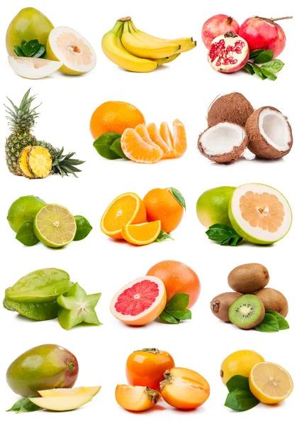 Large set of fruit isolated — Stock Photo, Image