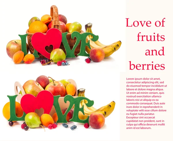 과일과 열매 절연 — 스톡 사진