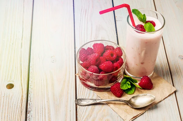 Yogurt al lampone — Foto Stock