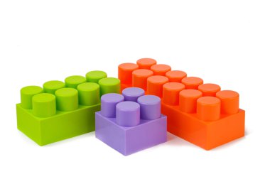 Beyaz arka plan üzerinde izole Lego