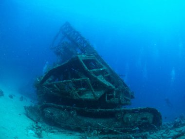 Kızıl denizde batık bir tekne