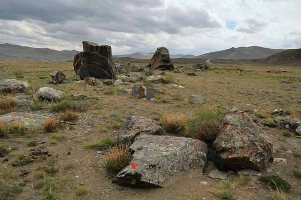 Tarhatinsky megalitik (Altay Stonehenge sözde.) — Stok fotoğraf