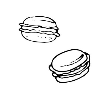 Makaron vektör karalama çizimi kümesi