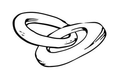 Simit elle çizilmiş vektör çizimi çizimi