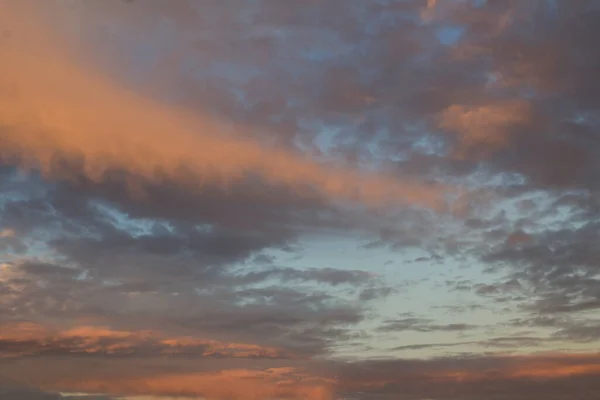 Contexte Naturel Nuages Ciel Coucher Soleil Gros Plan — Photo