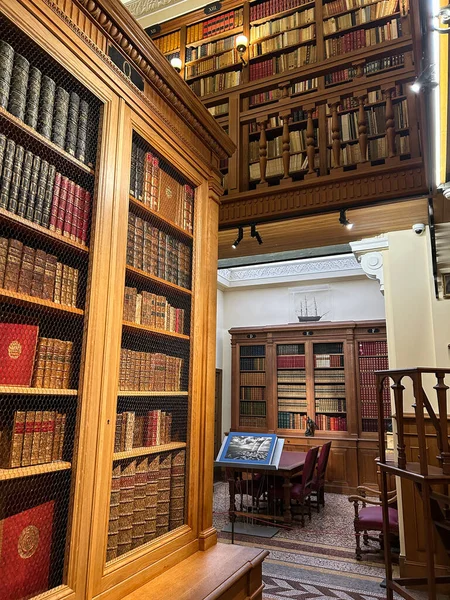 Prince 's Palace of Monaco' nun kütüphanesi. Yakın plan..