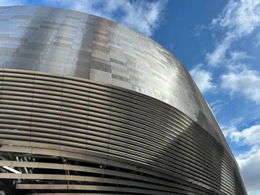 Bernabeu Stadyumu manzarası. Yakın plan. Madrid mi? İspanya.