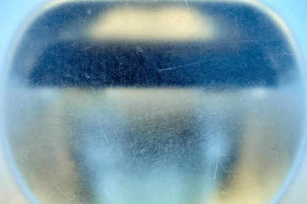 Texture of shabby and scratched frosted glass sidewalk light lens. — Stock Photo, Image