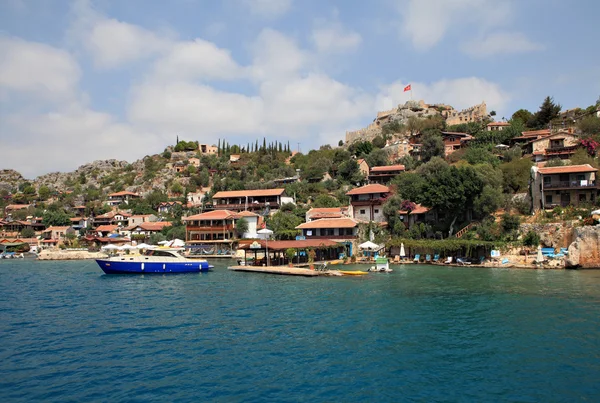 Türk Adası, kekova Kaleköy Köyü. — Stok fotoğraf