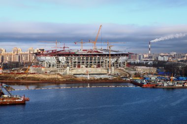 Futbol Stadyumu yapım aşamasında