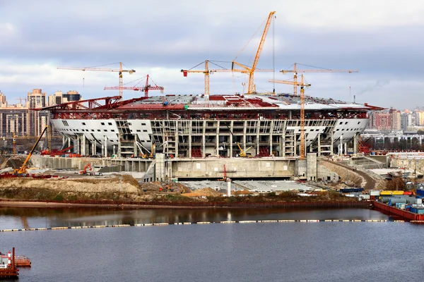 Estádio de futebol a ser construído — Fotografia de Stock