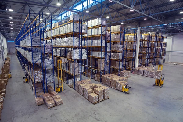 Top view of interior area the warehouse. — Stock Photo, Image