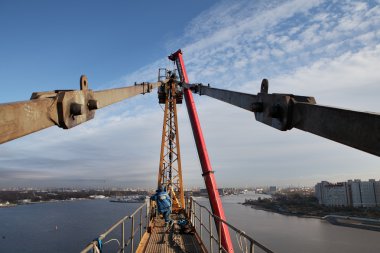 Kule Vinç ayarlama, yüksek irtifa montaj işleri