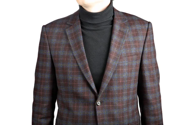 Woolen jacket male checkered suit — Stock Photo, Image
