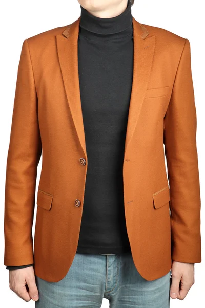 Orange jacket suit for men. — Stock Photo, Image