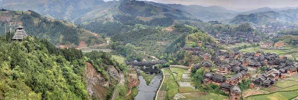 Scenic Area Chengyang szél és eső híd — Stock Fotó