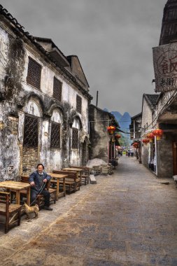 Xinping eski şehir ve balıkçı köyü, Guilin, Yangshuo, Guang