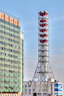 bölge ısıtma tesisi baca, endüstriyel gaz kazanı