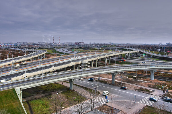 plan view of road interchange ring highway