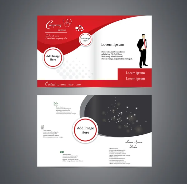 Bi-fold business brochure — Stock Vector