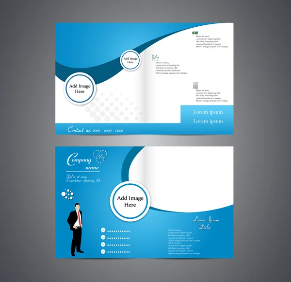 Opuscolo aziendale bi-fold Illustrazione Stock