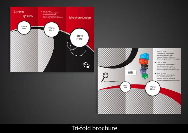 Tri-fold biznes broszura Grafika Wektorowa