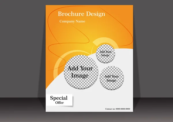 Diseño del folleto vectorial — Vector de stock