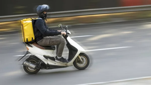 Blur Couriers Carry Out Orders Delivery Goods — Stock Photo, Image