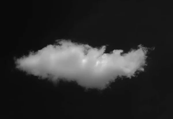 Single Cloud Black Background — Stock Photo, Image