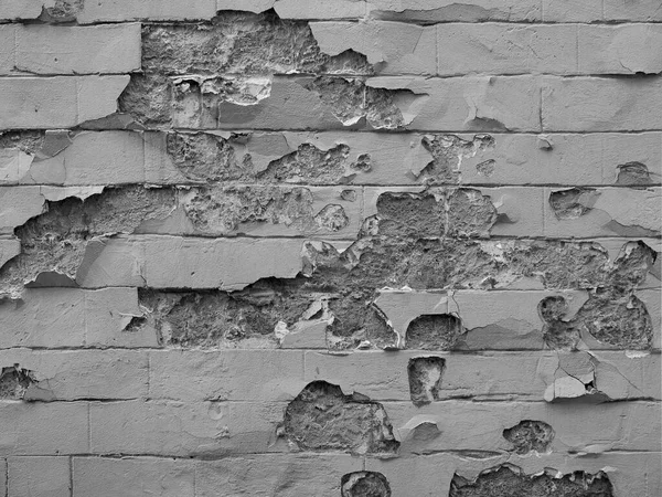 Destroyed Cladding Old Brick Wall — Stock Photo, Image