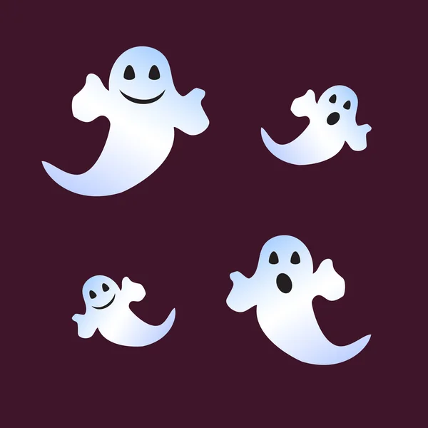 Four ghost — Stock Vector